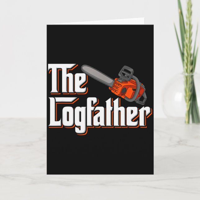 Carte Funny Tree Care I Arborist Forest Chainsaw  (Devant)