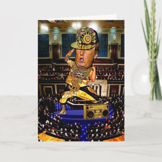 Carte Funny Trump Birthday Card - Hip hop
