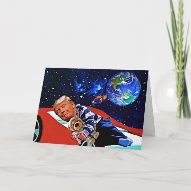 Carte Funny Trump Birthday Card - Super Donald (Devant)