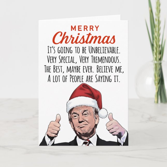 Carte Funny Trump Christmas - Humour de vacances politiq (Devant)