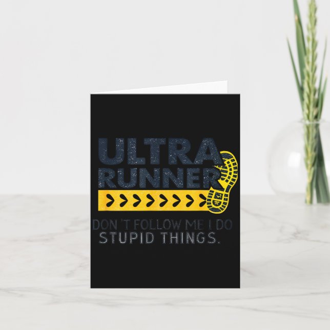 Carte Funny Ultra Running Saying Trail Runner Endurance  (Devant)