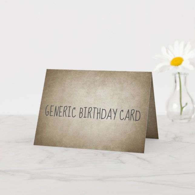 Carte Funny Vintage Papier Générique Anniversaire (Petite plante)