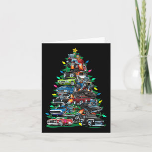Carte Funny Voiture Arbre de Noël Clic Muscle Voitures A