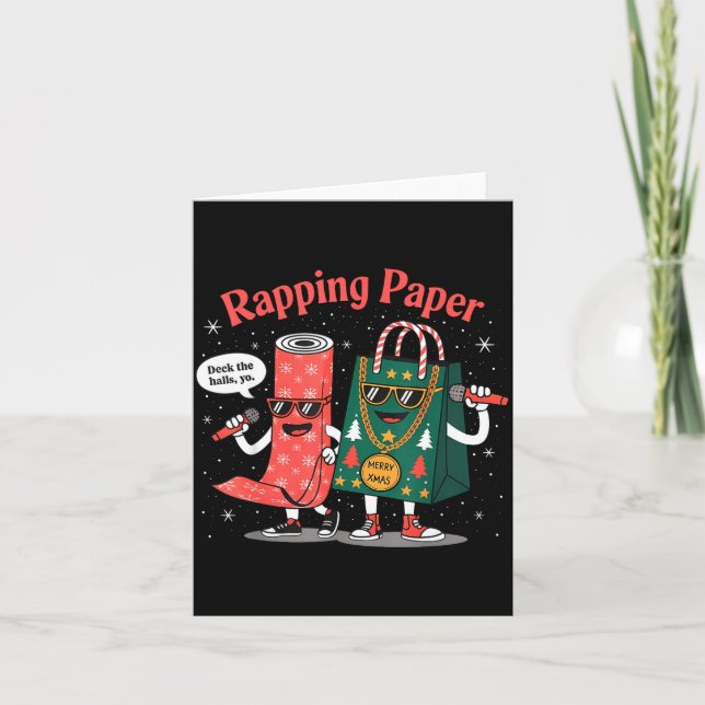 Carte Funny Wrapng Rapng Paper Wrap Music Rap Pj  (Devant)