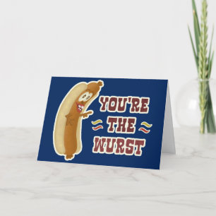 Carte Funny Wurst Bouillon d'octobre Humour