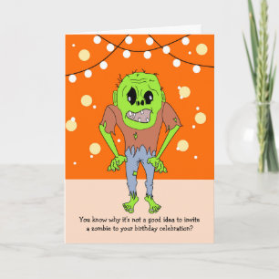 Carte Funny Zombie Birthday Card