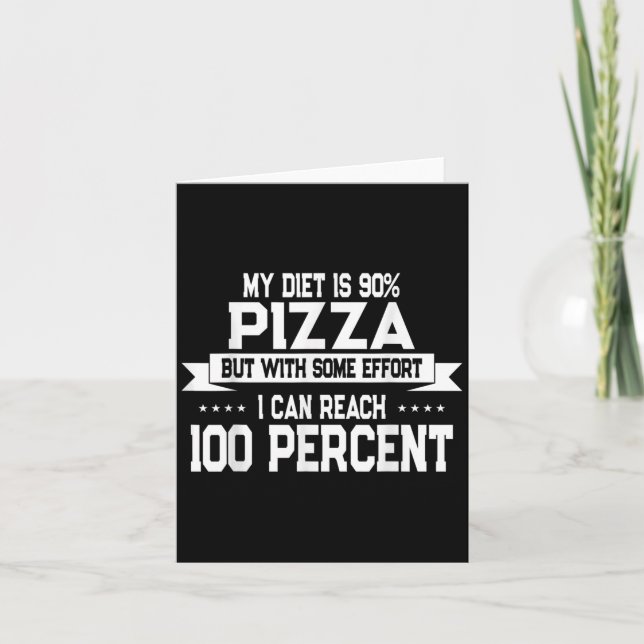 Carte Funny Zza Lover New Years Resolution Quote  (Devant)