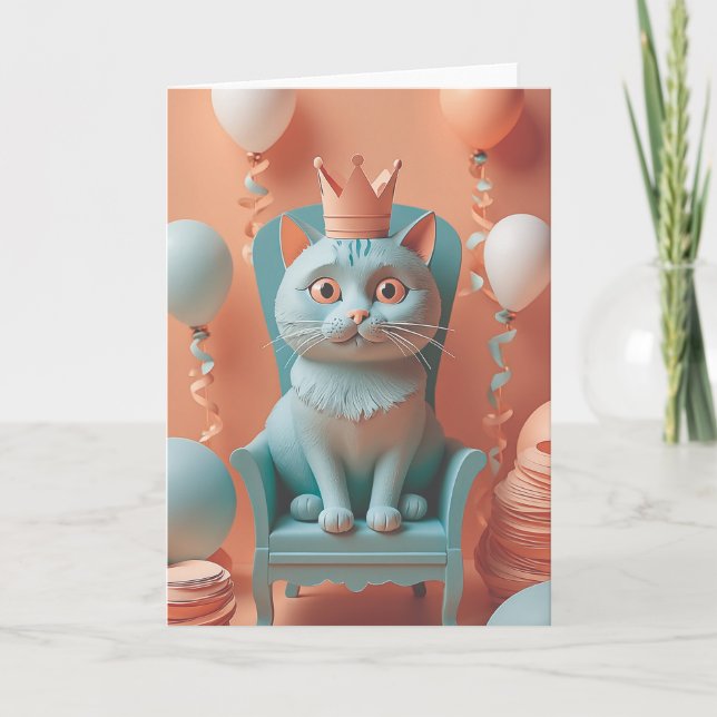 Carte Furry Feline Birthday Bash (Devant)