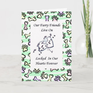 Carte Furry Friends Vivent Dans Nos Coeurs Verrouillés 3