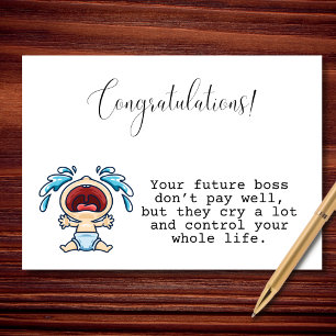 Carte Futur Baby Boss Sarcastic Félicitations