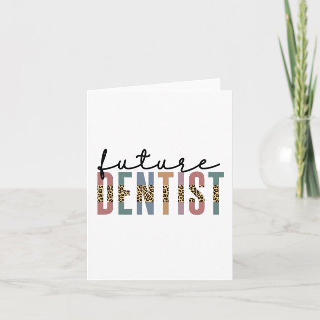 Carte Futur Dentiste Étudiant Dentaire En Formation (Devant)