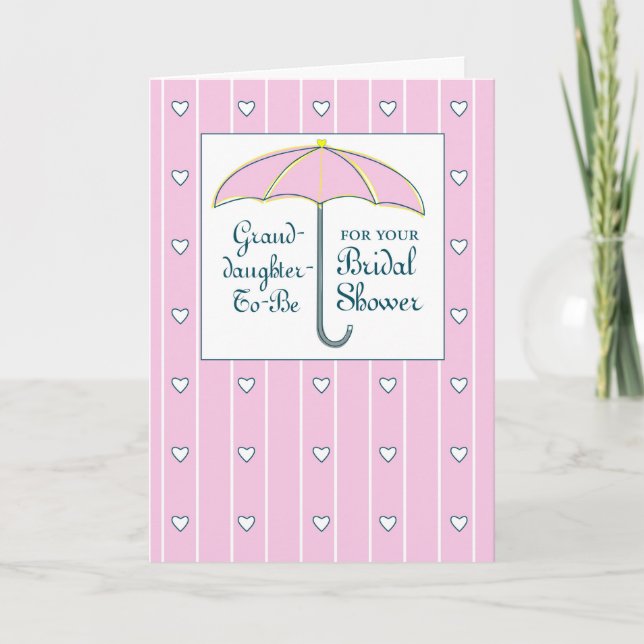 Carte Futur mariée Fête de mariage Parapluie rose (Devant)
