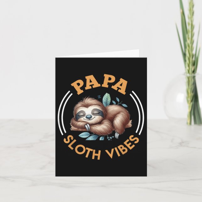 Carte Futur Père Papa Sloth Vibes Drôle Bientôt Da (Devant)