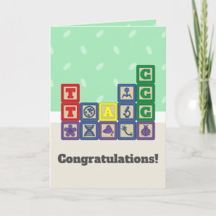 Carte Future Biologist's Blocks Greeting Card