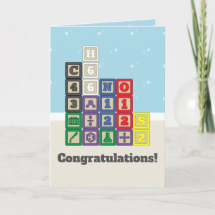 Carte Future Chemist's Blocks Greeting Card