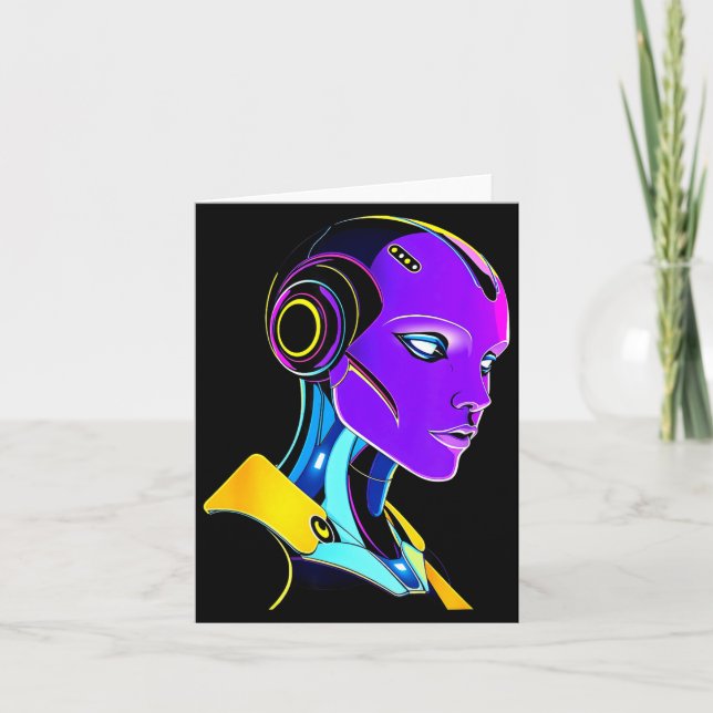 Carte Futuristic Graphic Design Robot 1  (Devant)