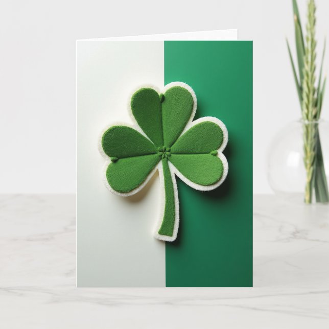 Carte Fuzzy Shamrock Luck Card (Devant)