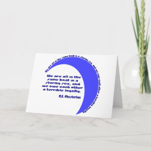 Carte G. K. Chesterton Mer agitée