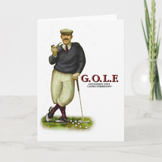 CARTE G.O.L.F. GENTLEMEN SEULS LES DAMES INTERDITES (Devant)