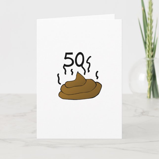 Carte Gag Cadeau "50e anniversaire" (Devant)
