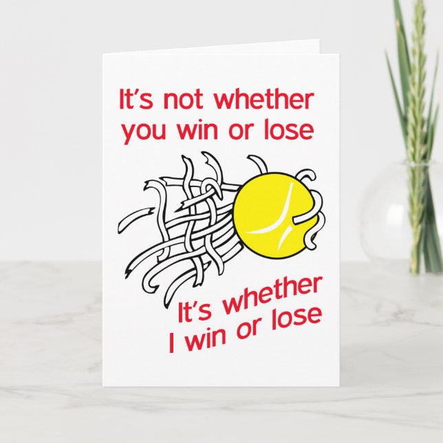 Carte Gagner ou perdre le tennis (Devant)