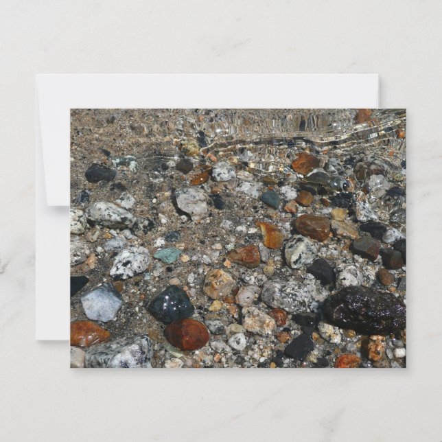 Carte Galets de granit dans le lac Tenaya à Yosemite (Devant)