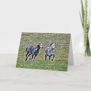 Carte Galloping Grey Horses en toutes occasions
