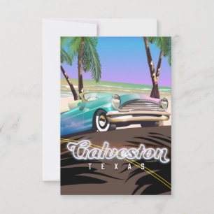 Carte Galveston Island Texas USA