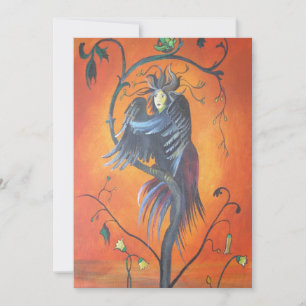 Carte Gamaun L'Oiseau Prophétique Avec Des Plumes Rouill