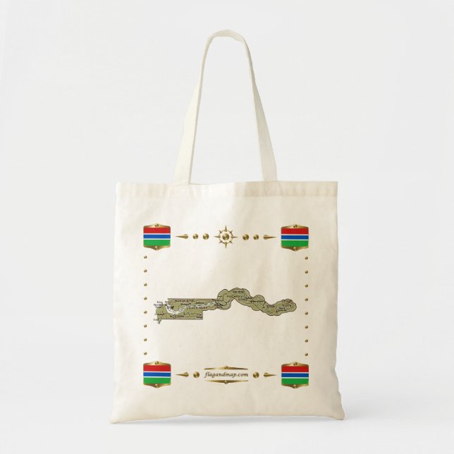 Carte Gambie + Sac à drapeaux (Devant)