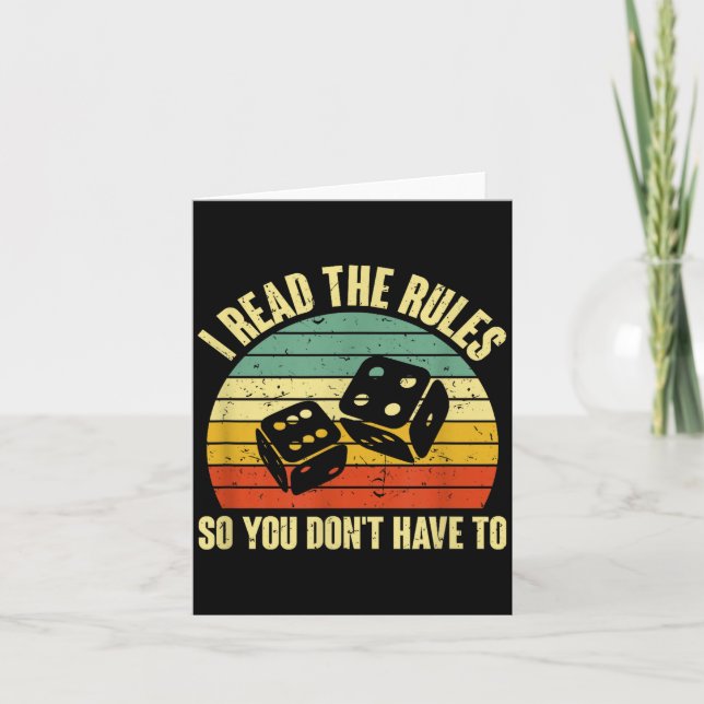 Carte Game Night Adults Funny Board Games I Read The Rul (Devant)