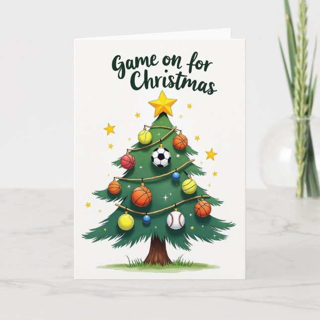 Carte Game On for Christmas Holiday Card (Devant)