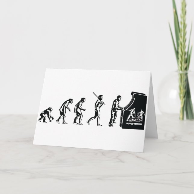 Carte Gamer Evolution - Jeux vidéo Geek Arcade (Devant)