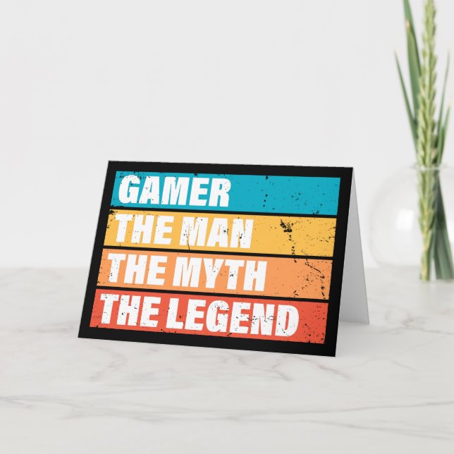Carte Gamer. L'Homme. Le Mythe. La Légende. (Devant)