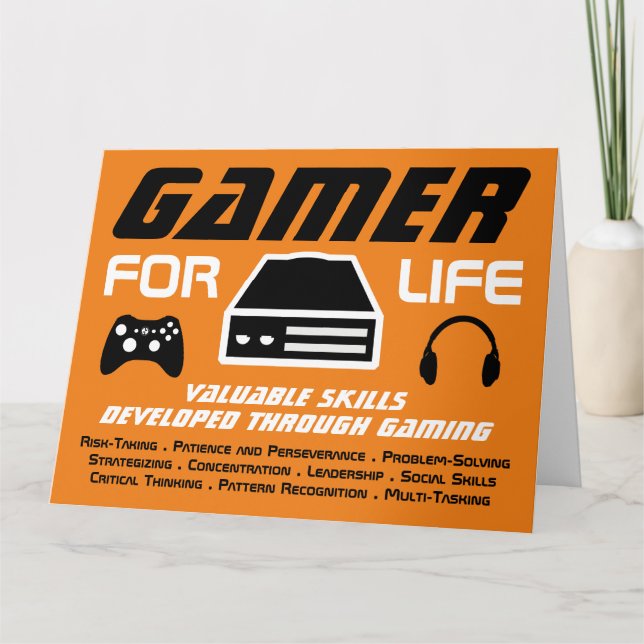 Carte Gamer pour la vie (Devant)