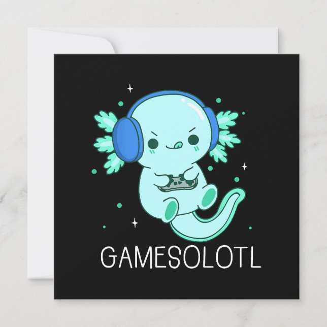 Carte Gamesolotl Axolotl Gamer (Devant)