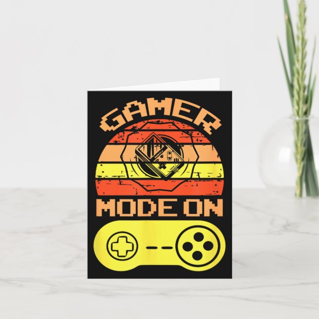 Carte Gaming Mode On Funny Game Quotes Gift For Players  (Devant)