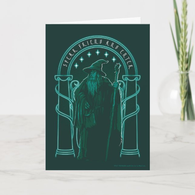 Carte GANDALF™ "Parlez ami et entrez" Portes de Durin (Devant)
