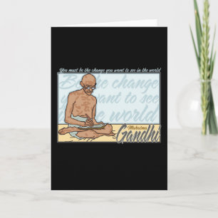 Carte Gandhi soit la citation de changement