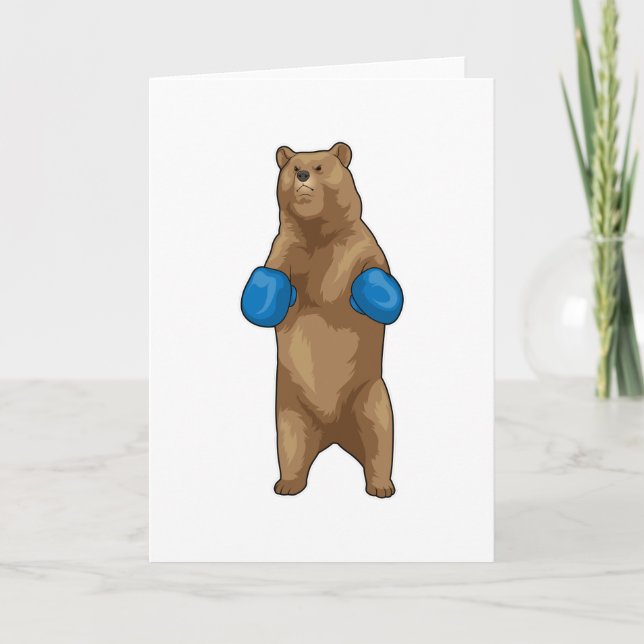 Carte Gants de boxe Boxer ours (Devant)