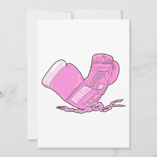 Carte gants de boxe rose vecteur (Devant)