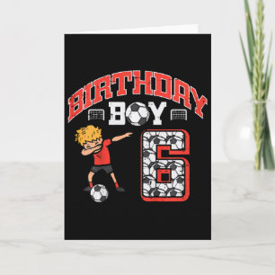 Carte Garçon Anniversaire Enfant 6 Football Dab 6ème Six