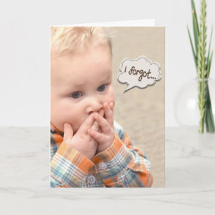 Carte garçon d'anniversaire tardif