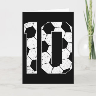 Carte Garçon de 10 ans joueur de football pour 10e anniv