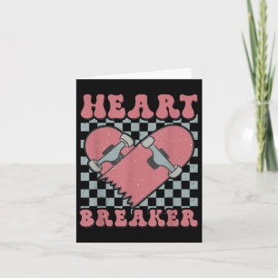 Carte Garçon Enfants Saint-Valentin Heartbreaker Skatebo
