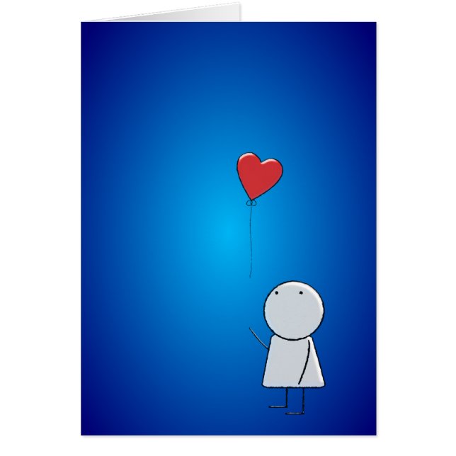 Carte garçon et ballon (Devant)