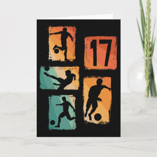 Carte Garçon Fille Footballeur 17 Ans pour les 17 Ans