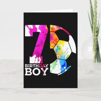 Carte Garçons 7 Anniversaire Garçon Football 7e Annivers