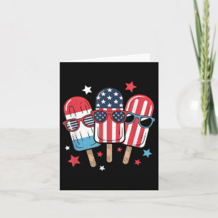 Carte Garçons Filles Enfants Drapeau Américain Popsicle