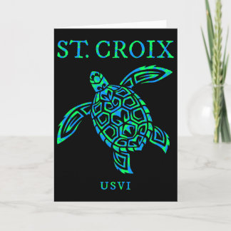 Carte Garçons Filles Tortue de mer St Croix pour tout-pe